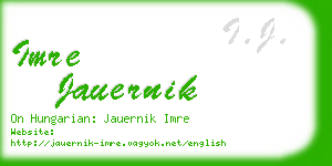 imre jauernik business card